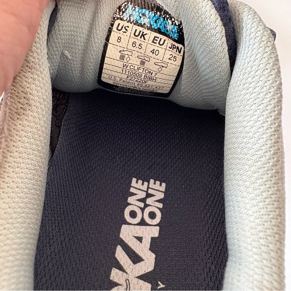 Hoka || Women's Clifton 7 in BIBH Black Iris Blue Haze Size 8 - Picture 8 of 8